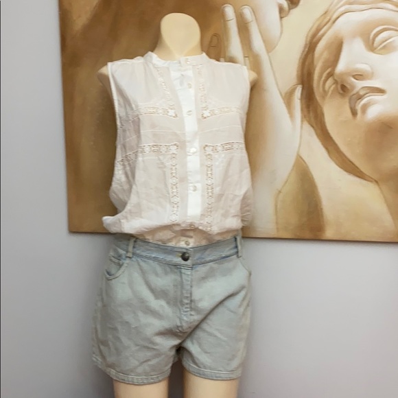 SEA NY lace & denim short suit